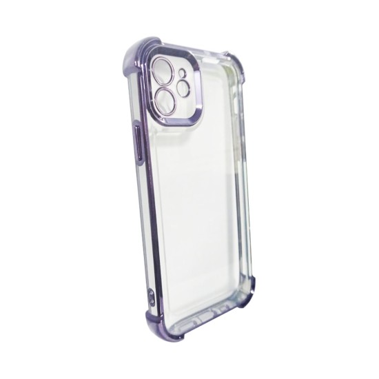 Hard Silicone Case with Camera Lens Q Series for Apple iPhone 12 Purple Hard Silicone Case with Camera Lens Q Series for Apple iPhone 12 Purple